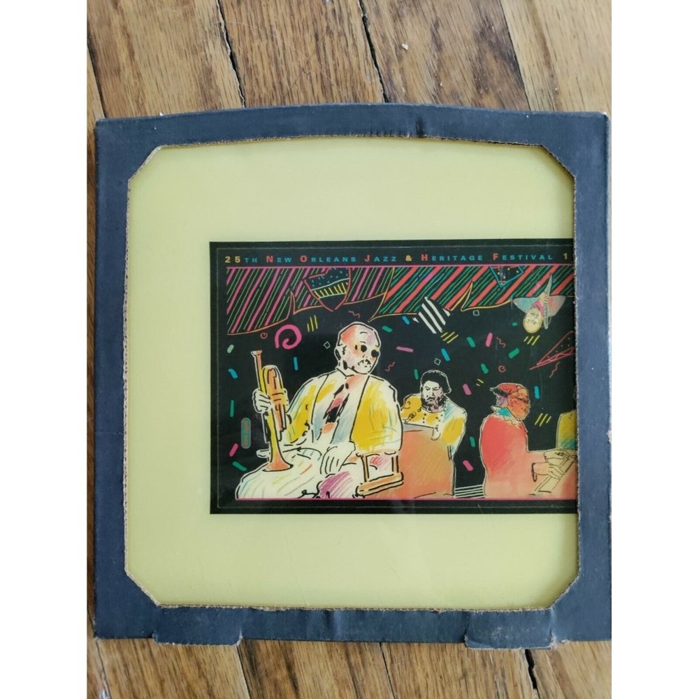 VTG New Orleans Jazz and Heritage Festival Peter Max Ceramic Art Tile - 1994